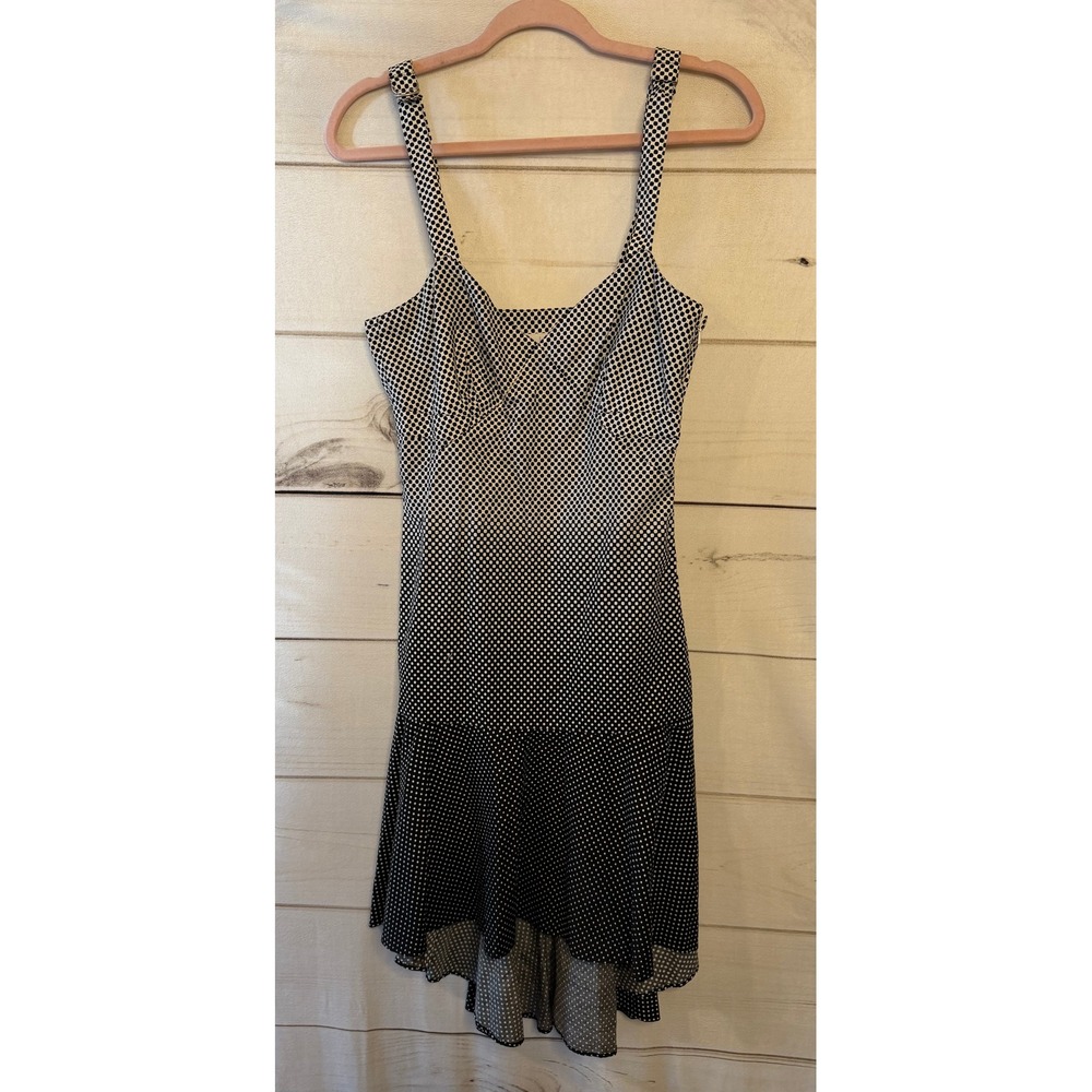 AX Armani Exchange Women Black White Polka Dot Fit Flare Dress Size 2